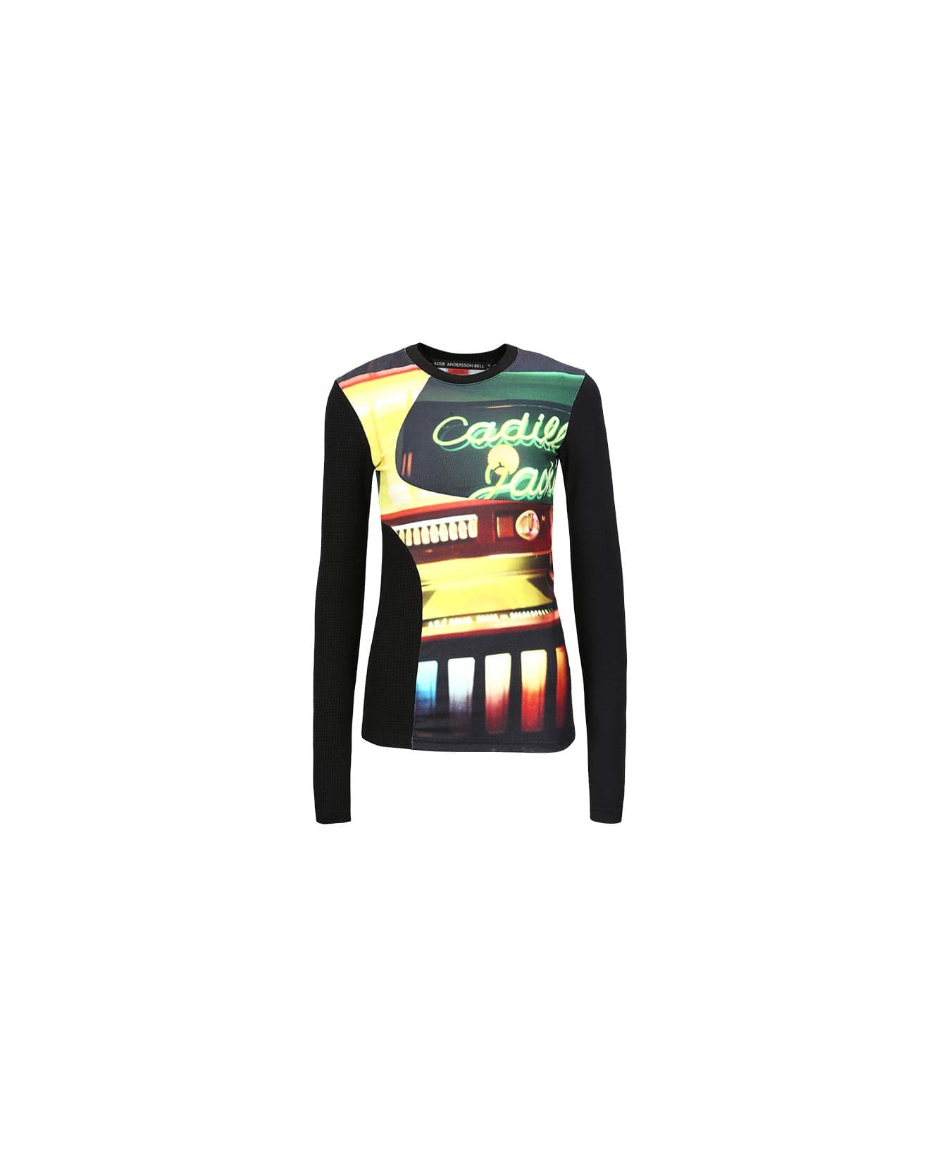 Andersson Bell (ESSENTIAL) (WOMEN) ADSB FILM ARCHIVE LONG SLEEVE TEE atb1000w(GREEN & YELLOW)