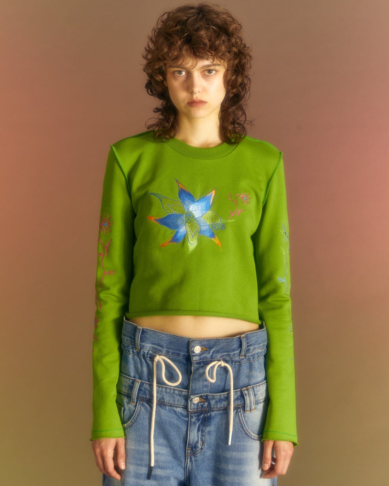 Andersson Bell (ESSENTIAL) (WOMEN) CRAZY FLOWER T-SHIRTS atb1003w(GREEN)