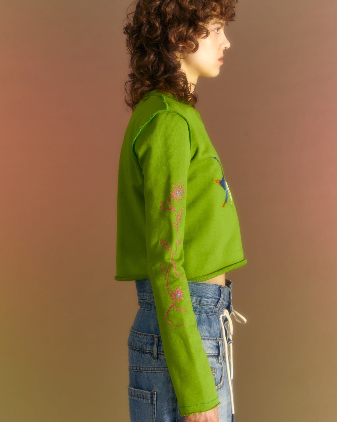Andersson Bell (ESSENTIAL) (WOMEN) CRAZY FLOWER T-SHIRTS atb1003w(GREEN)