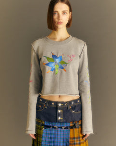 Andersson Bell (ESSENTIAL) (WOMEN) CRAZY FLOWER T-SHIRTS atb1003w(GREY)
