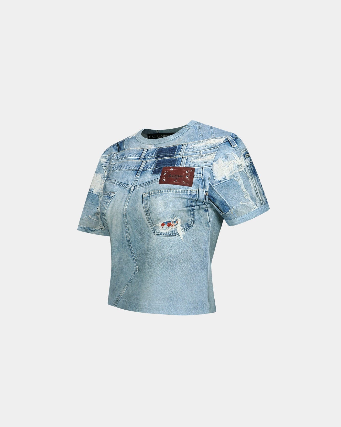 Andersson Bell (ESSENTIAL)(WOMEN) DANIEL DENIM PRINTED T-SHIRT atb1133w(DENIM BLUE)