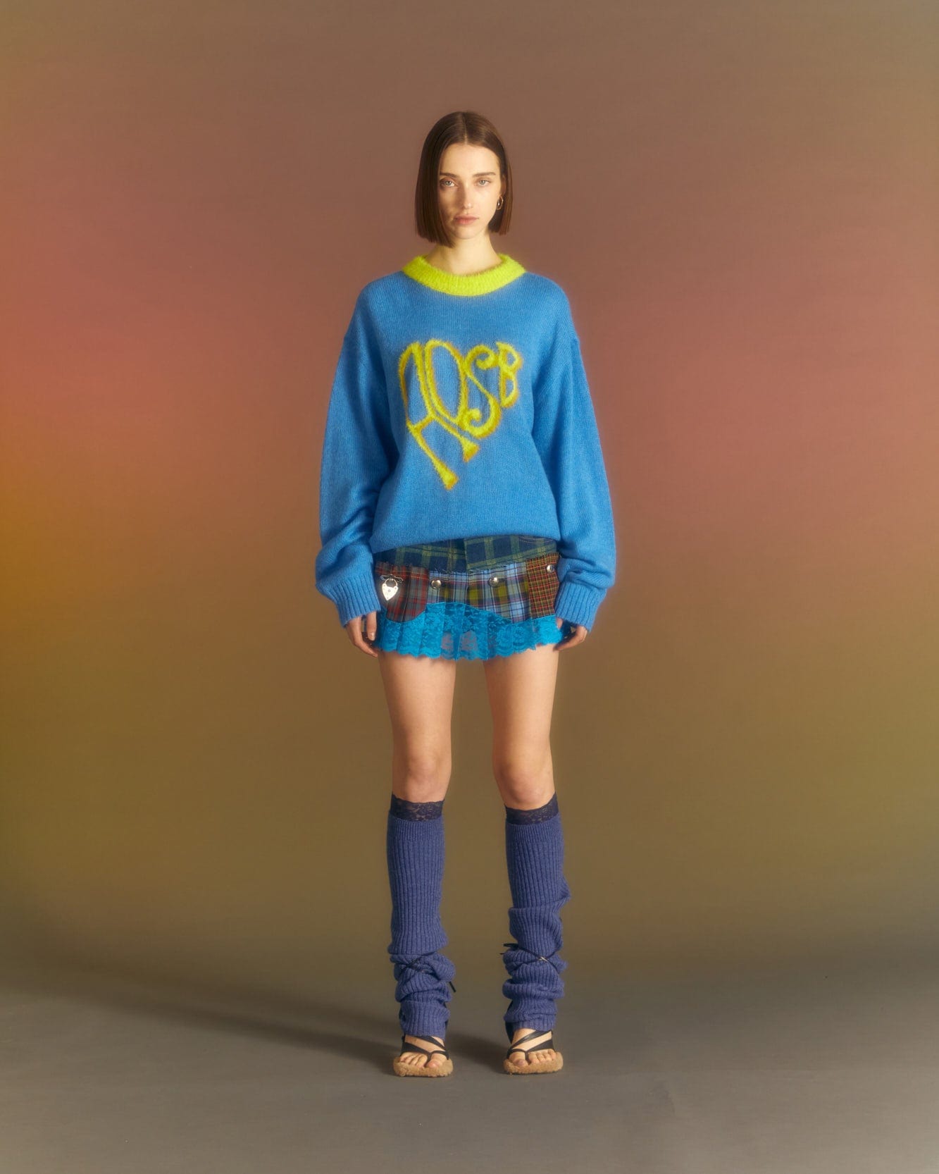 Andersson Bell (ESSENTIAL) (WOMEN) HEART ADSB SWEATER atb1005w(BLUE)