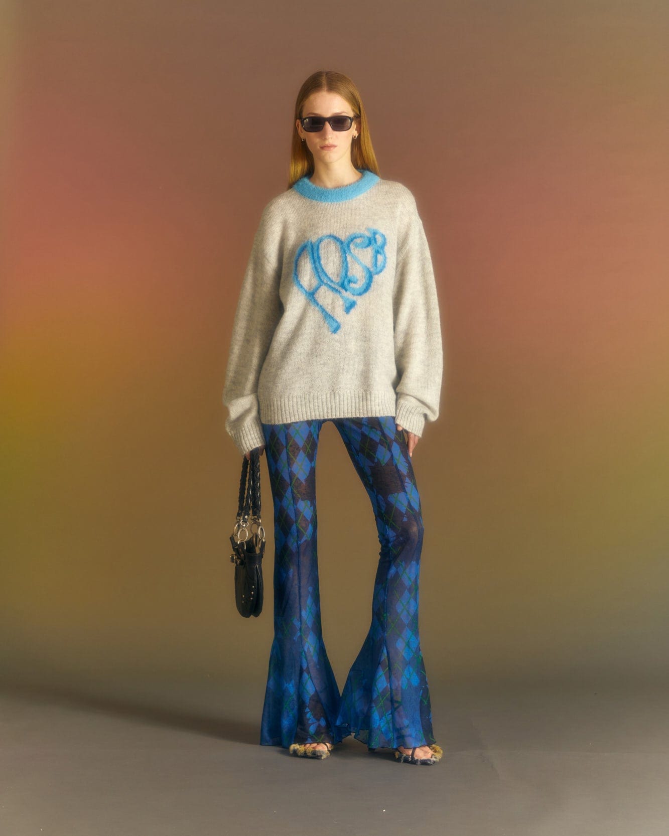 Andersson Bell (ESSENTIAL) (WOMEN) HEART ADSB SWEATER atb1005w(GREY)