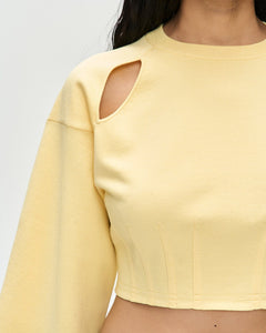 Andersson Bell (ESSENTIAL)(WOMEN) MINO SLIT KNIT PULL-OVER atb1122w(LEMON)