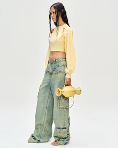 Andersson Bell (ESSENTIAL)(WOMEN) MINO SLIT KNIT PULL-OVER atb1122w(LEMON)