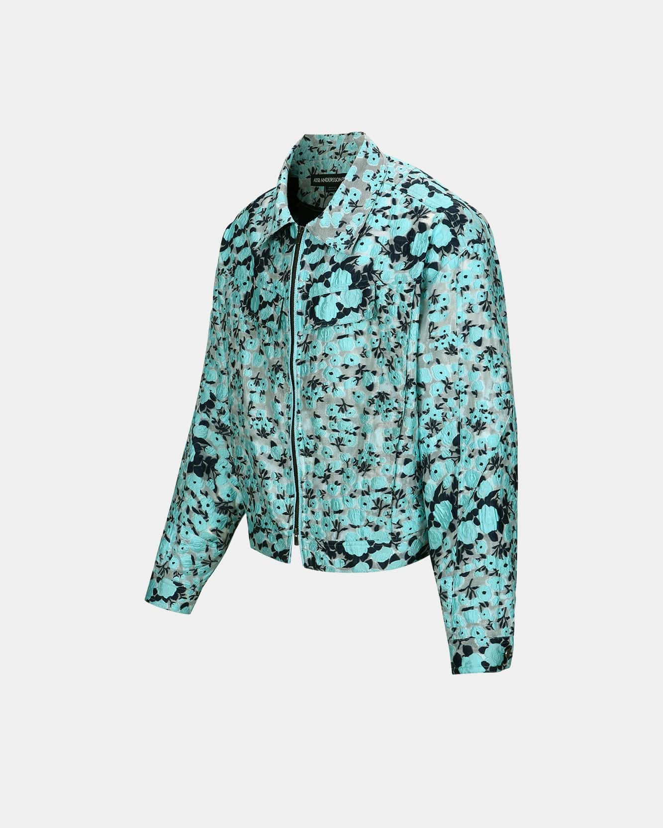 Andersson Bell FABRIAN FLOWER ZIP-UP JACKET awa587m(SKY BLUE)