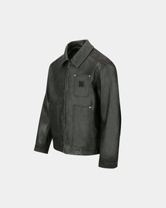 Andersson Bell FAUX-LEATHER CARPENTER JACKET awa682m(CHARCOAL)