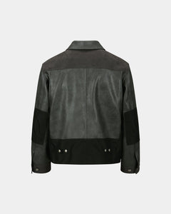 Andersson Bell FAUX-LEATHER CARPENTER JACKET awa682m(CHARCOAL)