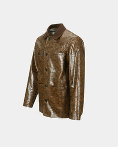 Andersson Bell FAUX LEATHER WORK JACKET awa679m(BROWN)