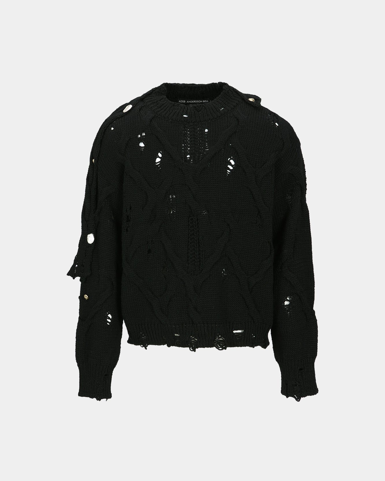 ANDERSSON BELL ニット Black Two-Tone Wave Sweater by Andersson Bell on Sale