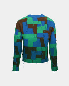 FISHERMAN INTARSIA CREW-NECK SWEATER atb1064m(GREEN) – Andersson Bell