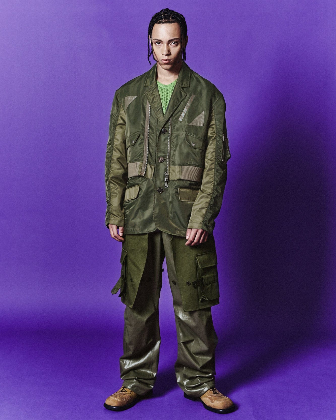 Andersson Bell FLIGHT BOMBER BLAZER awa613m(KHAKI)