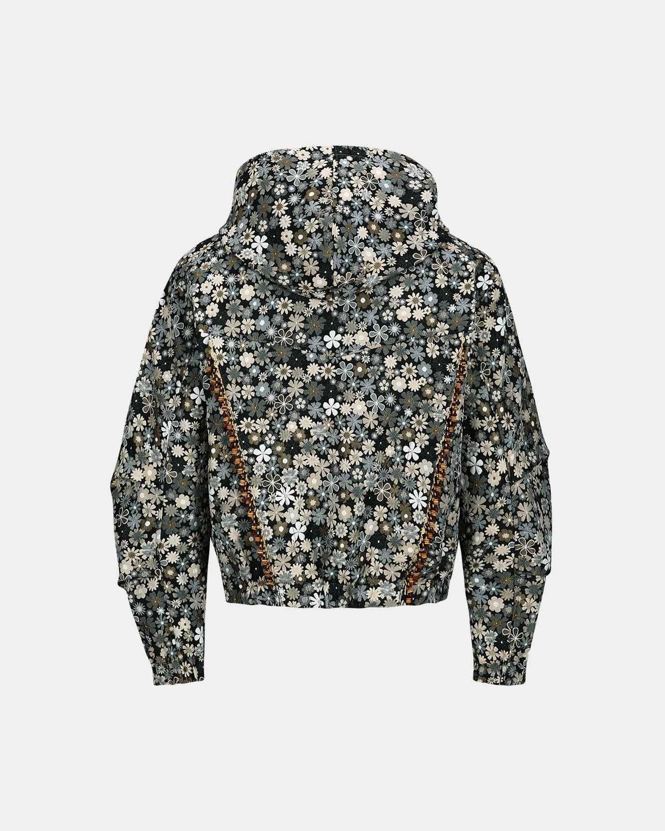 Andersson Bell FLOWER HOODIE ZIP-UP JACKET awa588m(BEIGE / BLACK)