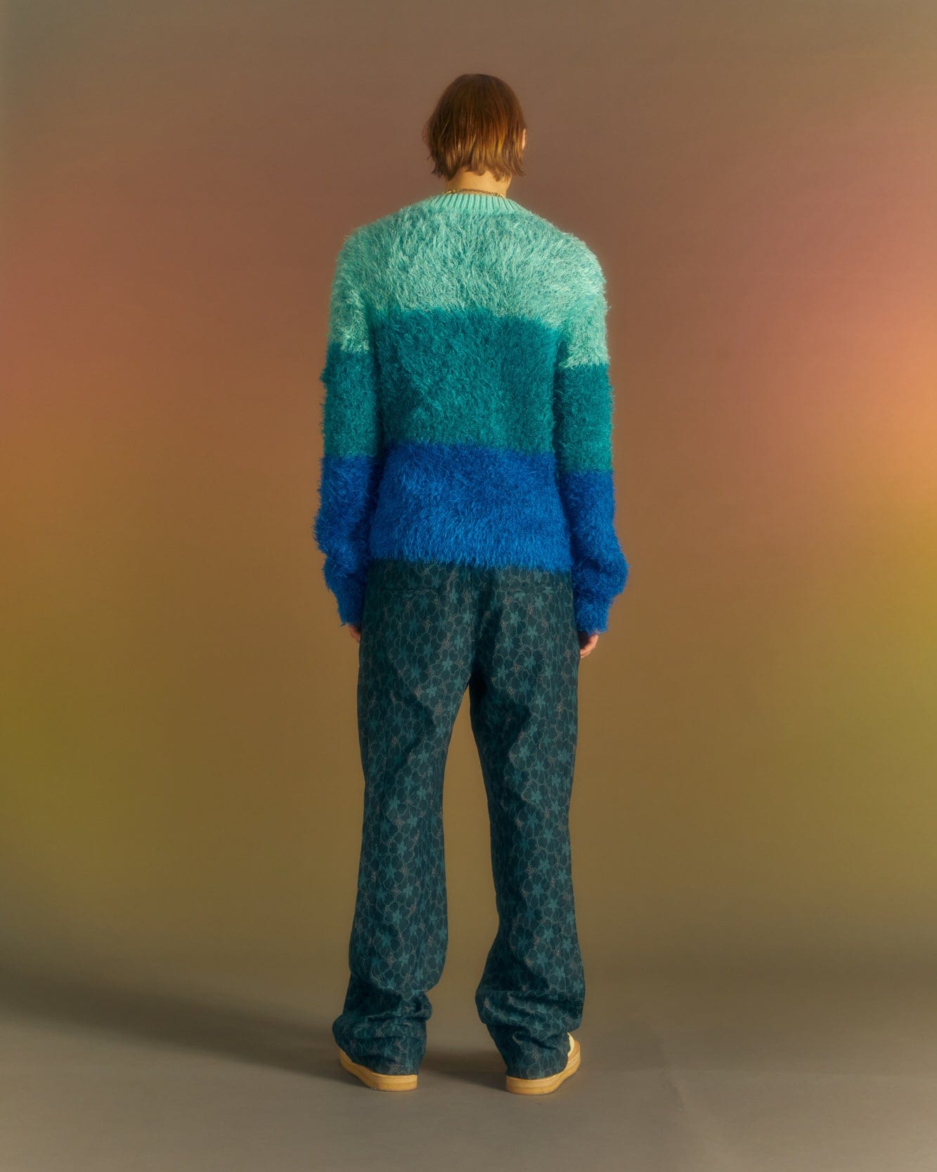 Andersson Bell FLOWER LACE TRACK PANTS apa678m(GREEN)