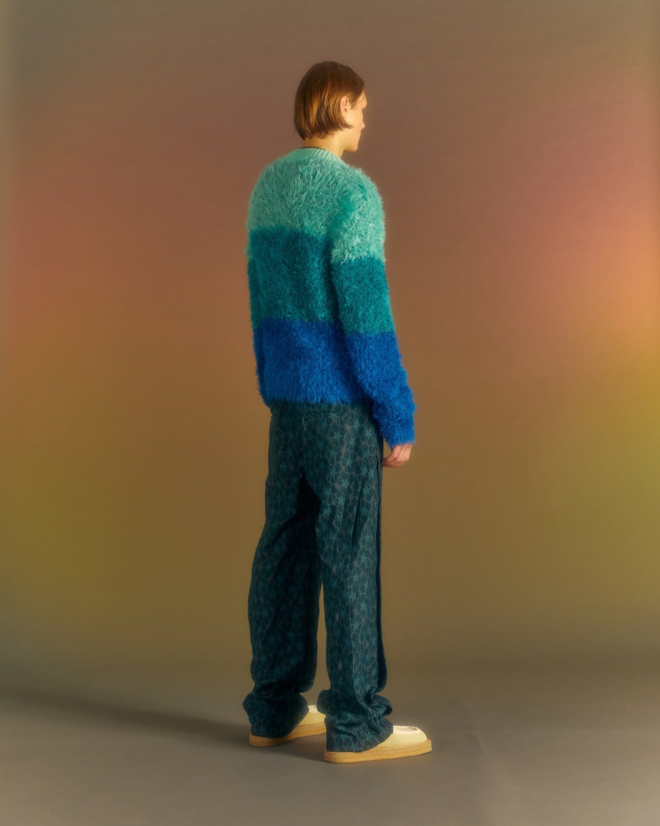 Andersson Bell FLOWER LACE TRACK PANTS apa678m(GREEN)