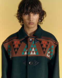 Andersson Bell FRANKT KNIT & WOOL HALF COAT awa565m(FOREST)