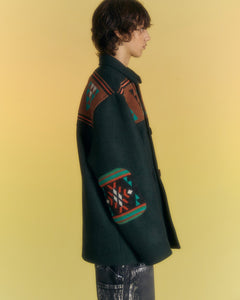Andersson Bell FRANKT KNIT & WOOL HALF COAT awa565m(FOREST)