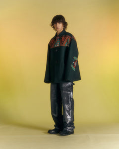 Andersson Bell FRANKT KNIT & WOOL HALF COAT awa565m(FOREST)