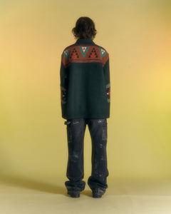 Andersson Bell FRANKT KNIT & WOOL HALF COAT awa565m(FOREST)
