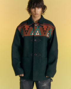 Andersson Bell FRANKT KNIT & WOOL HALF COAT awa565m(FOREST)