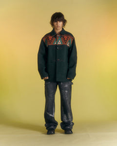 Andersson Bell FRANKT KNIT & WOOL HALF COAT awa565m(FOREST)