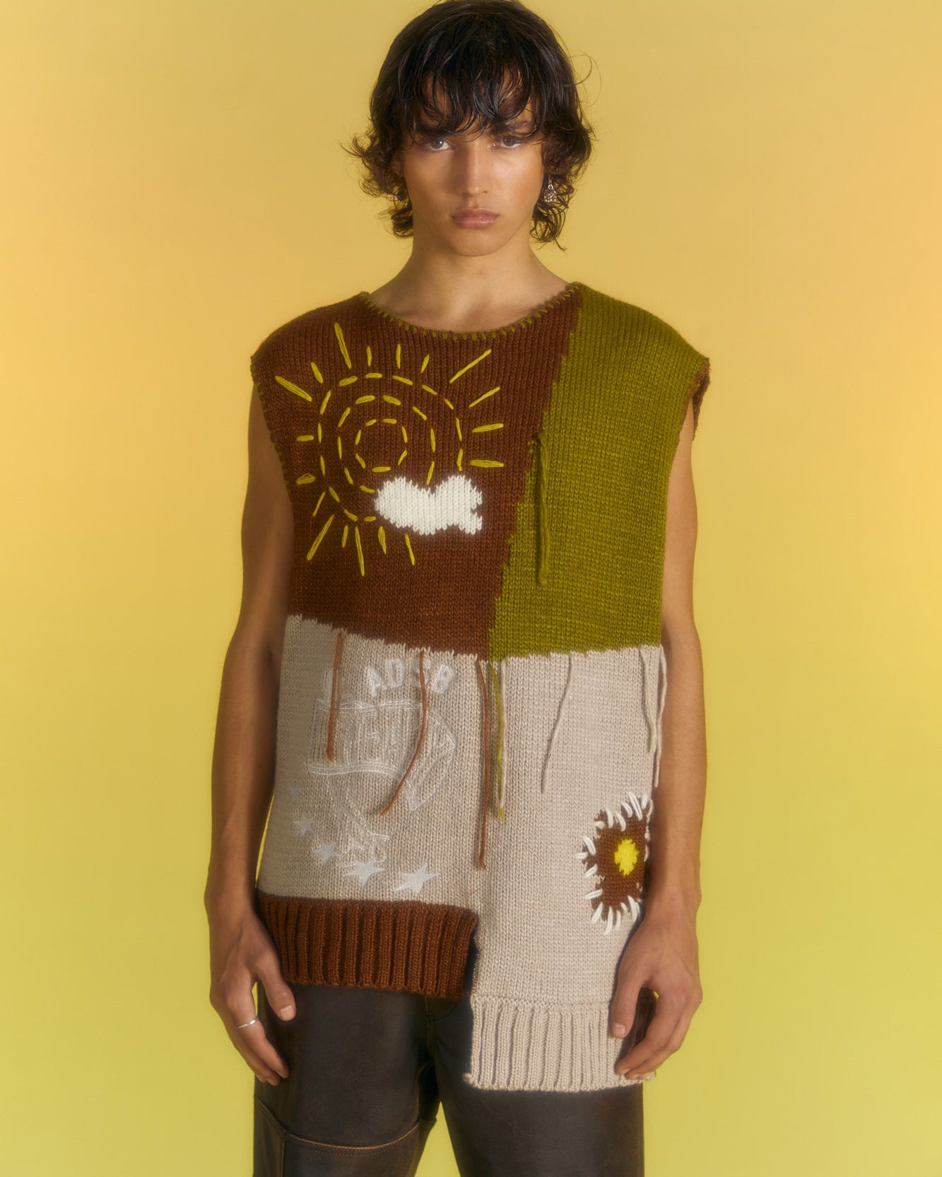 Andersson Bell FREAK ADSB WOOL VEST atb1029m(BROWN)