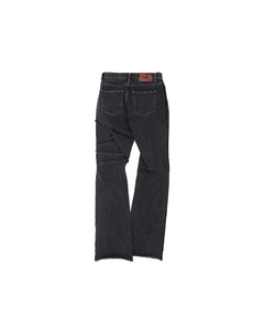 Andersson Bell GHENTEL RAW-CUT FLARE JEANS apa686m(WASHED BLACK)