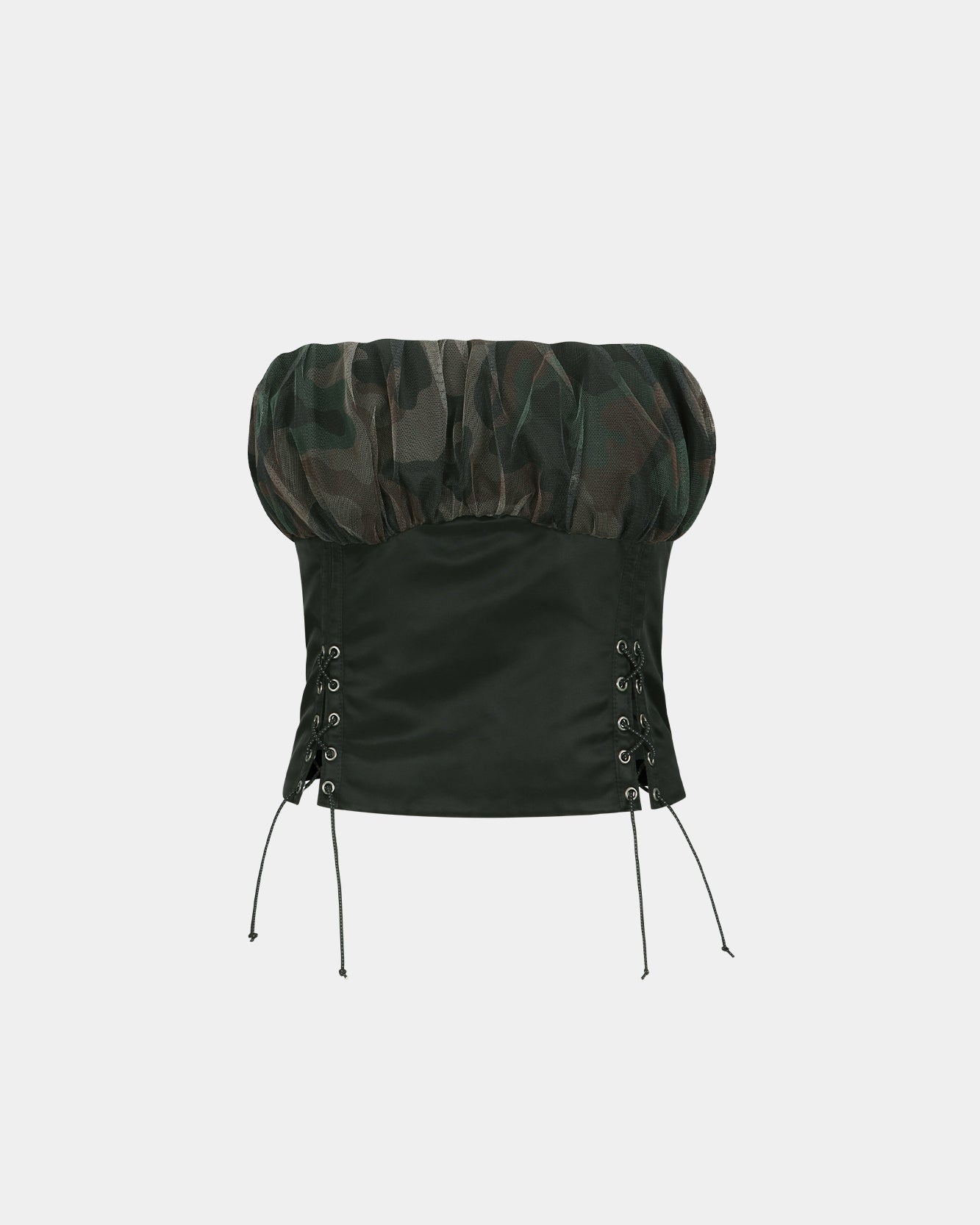 ISLA SHIRRED CROP BUSTIER atb1190w(BLACK) – Andersson Bell