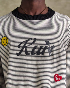 Andersson Bell KURT STRIPE L/S T-SHIRTS atb1247m(ECRU)