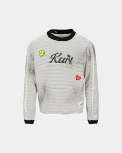 Andersson Bell KURT STRIPE L/S T-SHIRTS atb1247m(ECRU)