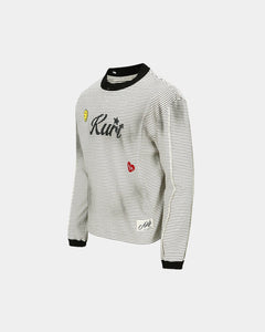 Andersson Bell KURT STRIPE L/S T-SHIRTS atb1247m(ECRU)