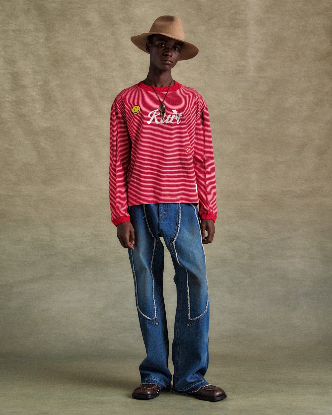 KURT STRIPE L/S T-SHIRTS atb1247m(RED) – Andersson Bell