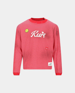 Andersson Bell KURT STRIPE L/S T-SHIRTS atb1247m(RED)