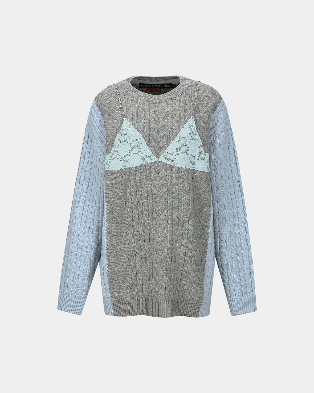 LACE LINGERIE BOYFRIEND-FIT KNIT atb1182w(GREY) – Andersson Bell