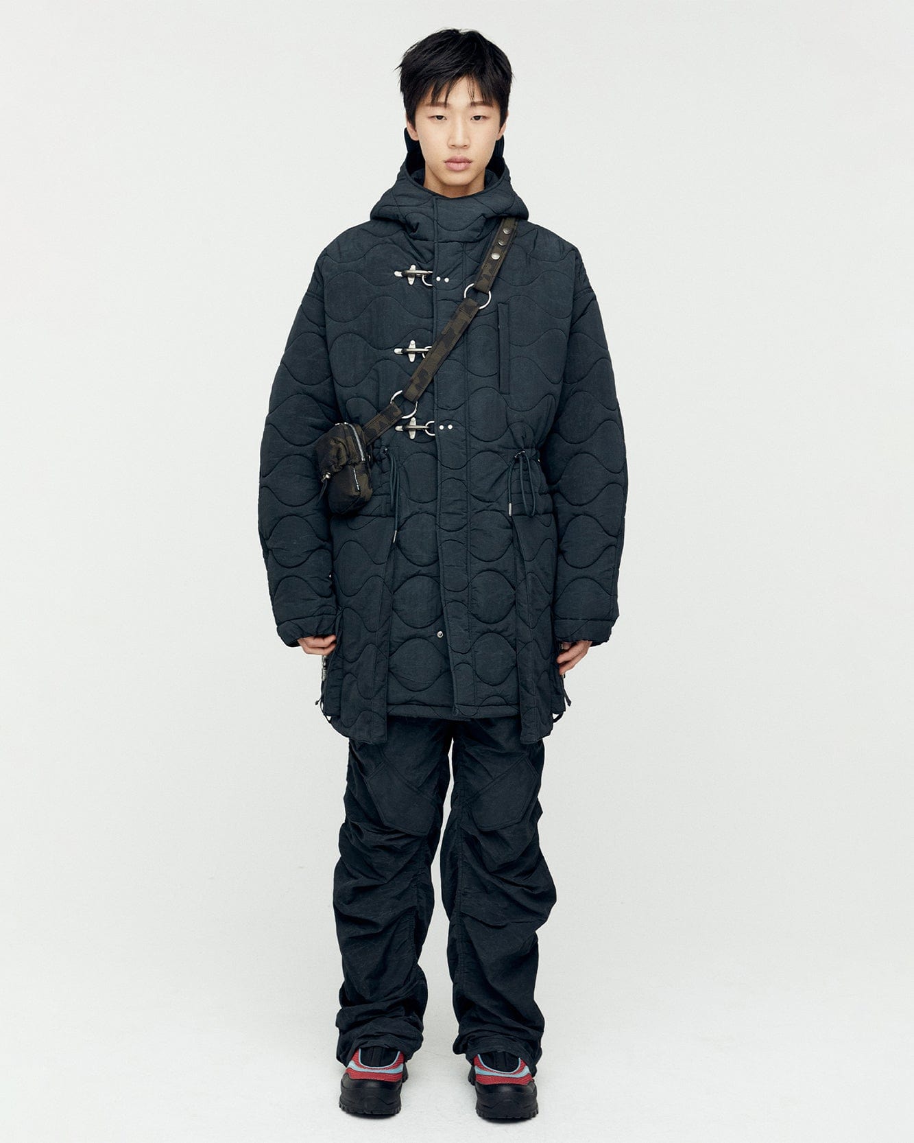 Andersson Bell LACE-UP FISHTAIL PARKA awa638m(ASPHALT)