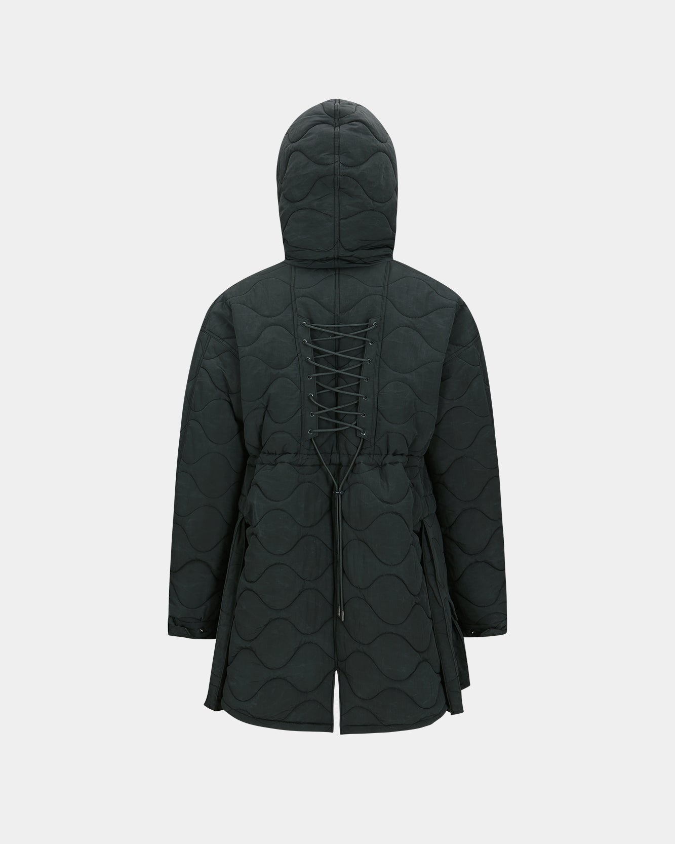 Andersson Bell LACE-UP FISHTAIL PARKA awa638m(ASPHALT)