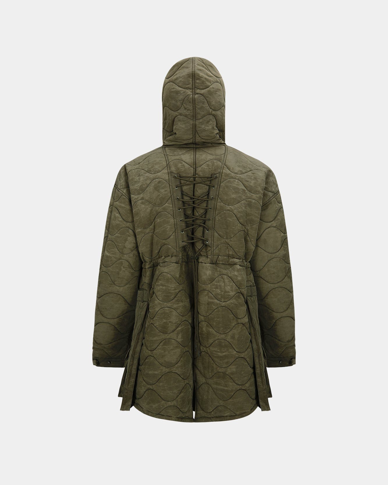 Andersson Bell LACE-UP FISHTAIL PARKA awa638m(KHAKI)