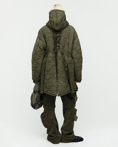 Andersson Bell LACE-UP FISHTAIL PARKA awa638m(KHAKI)