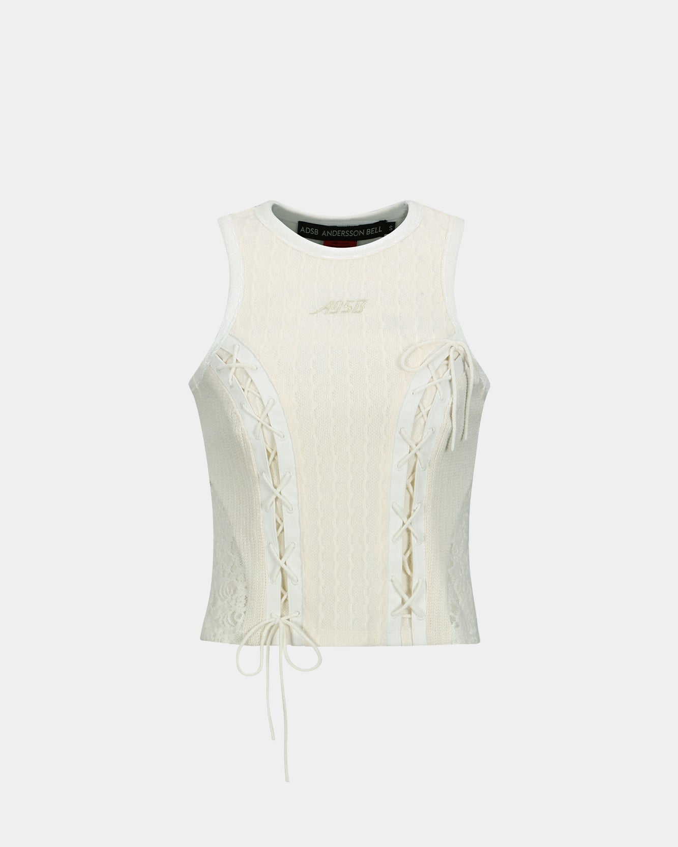 LACE-UP SLEEVELESS TOP atb1178w(IVORY) – Andersson Bell