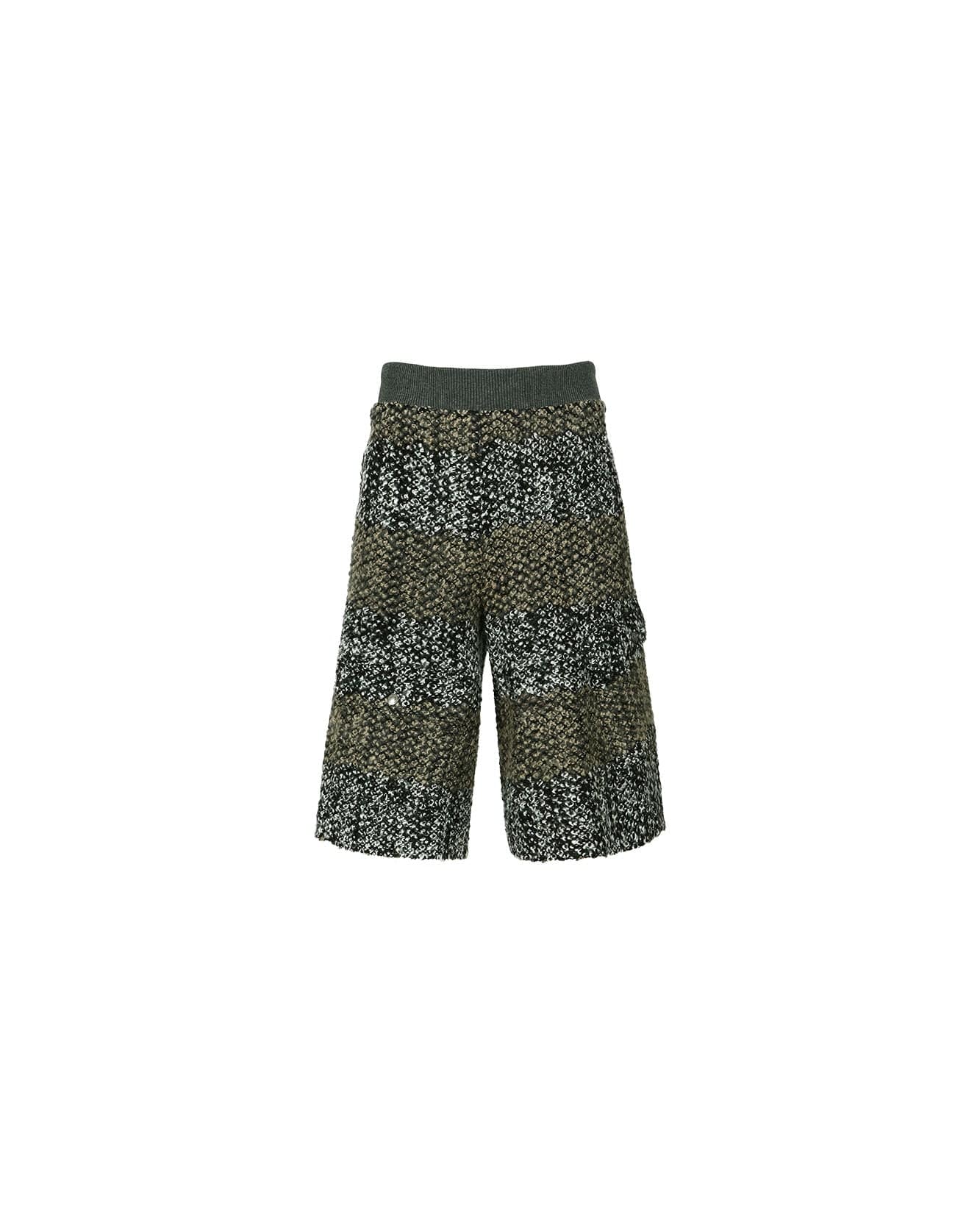 Andersson Bell LAKE BOUCLE SHORTS apa679m(BLACK/BEIGE)
