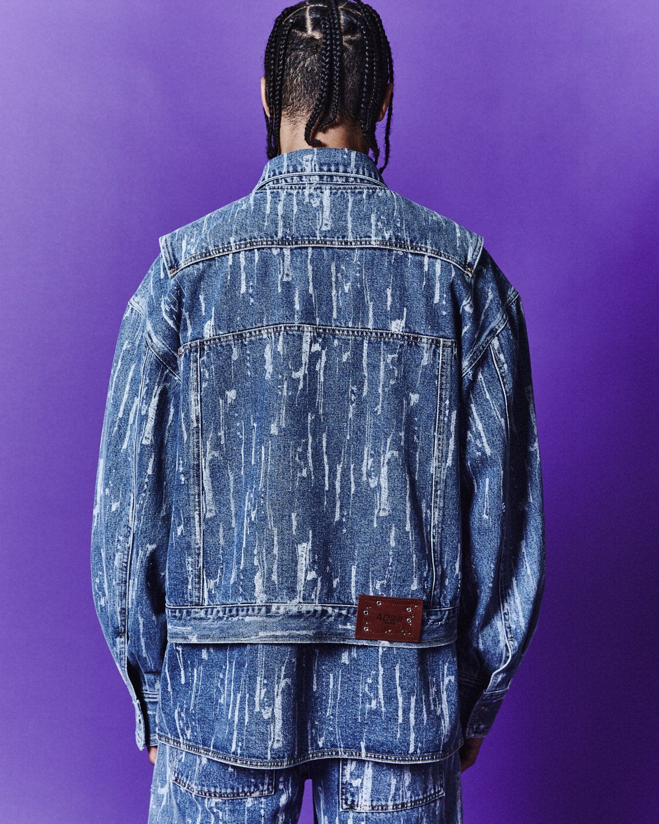 Andersson Bell LAYERED DENIM JACKET awa580m(BLUE)