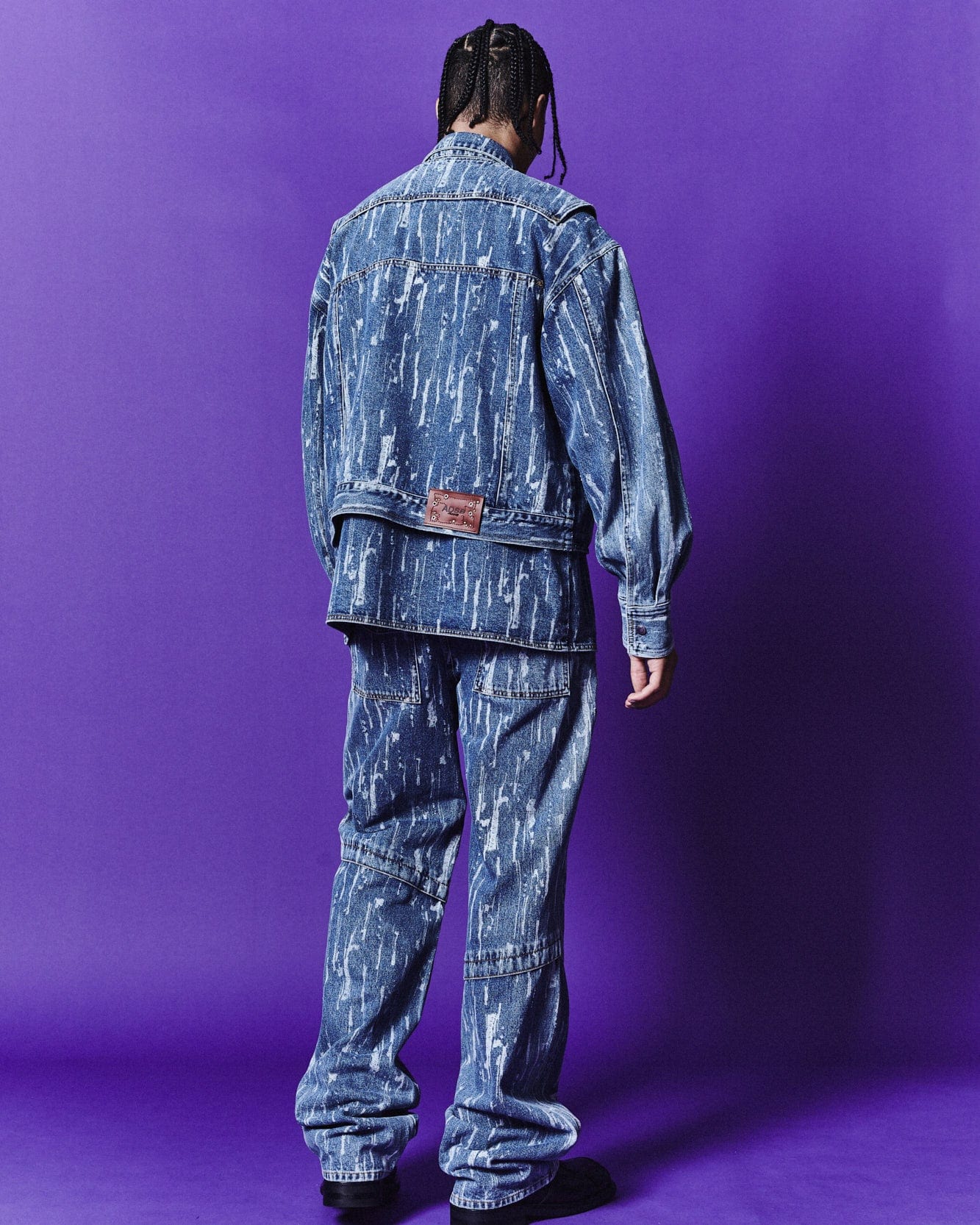 Andersson Bell LAYERED DENIM JACKET awa580m(BLUE)