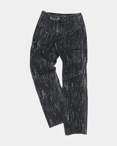 Andersson Bell LAYERED WIDE-LEG JEANS apa690m(BLACK)
