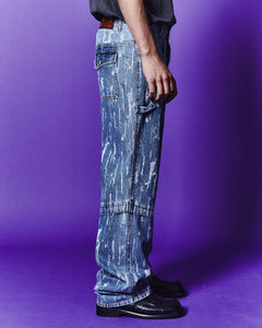 Andersson Bell LAYERED WIDE-LEG JEANS apa690m(BLUE)