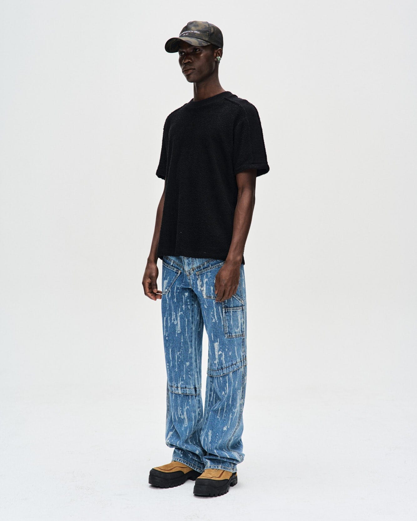 Andersson Bell LAYERED WIDE-LEG JEANS apa690m(BLUE)