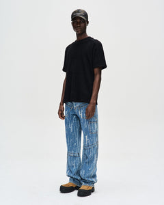 Andersson Bell LAYERED WIDE-LEG JEANS apa690m(BLUE)
