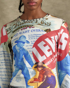 Andersson Bell LEVIS X ADSB SECOND SKIN TOP atb1220w(COLLAGE PRINT)