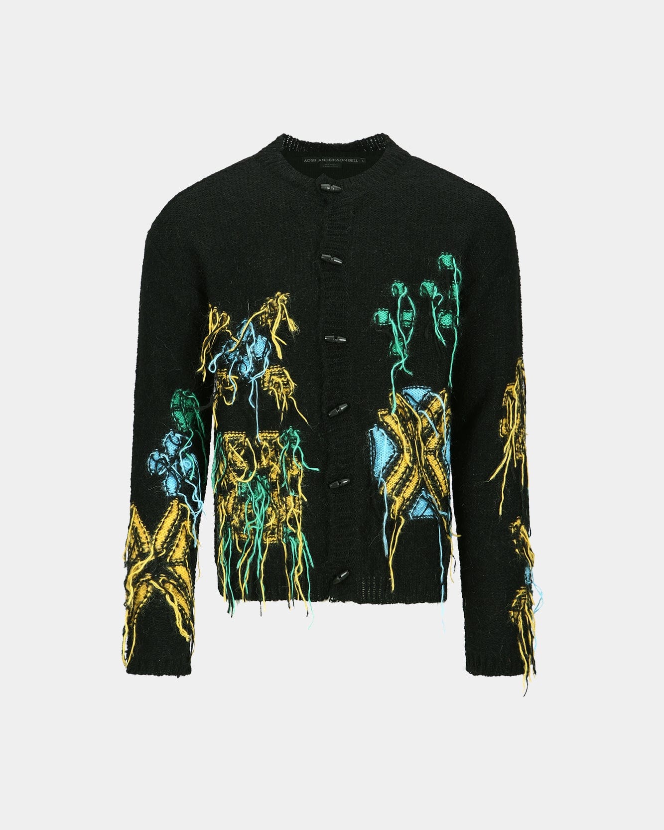 MACARON INTARSIA CARDIGAN atb1069m(BLACK) – Andersson Bell
