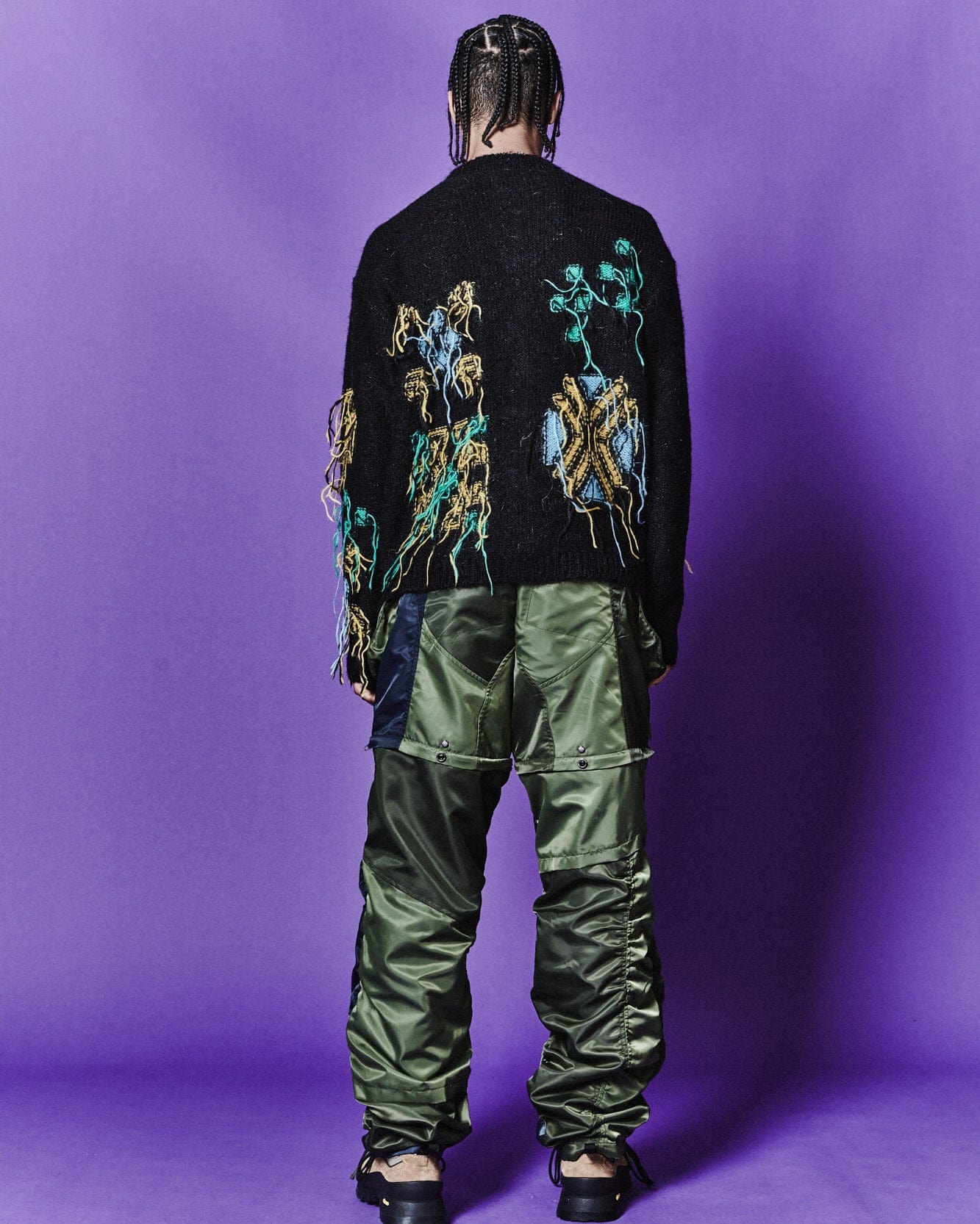 Andersson Bell MACARON INTARSIA CARDIGAN atb1069m(BLACK)