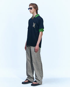Andersson Bell MAKENI JACQUARD TRACK PANTS apa590m(BEIGE)